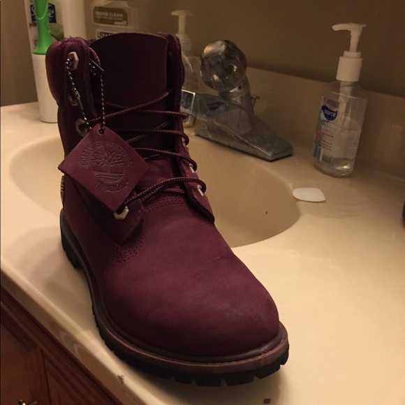 Timberland Shoes - Purple Suede Timberland Boots